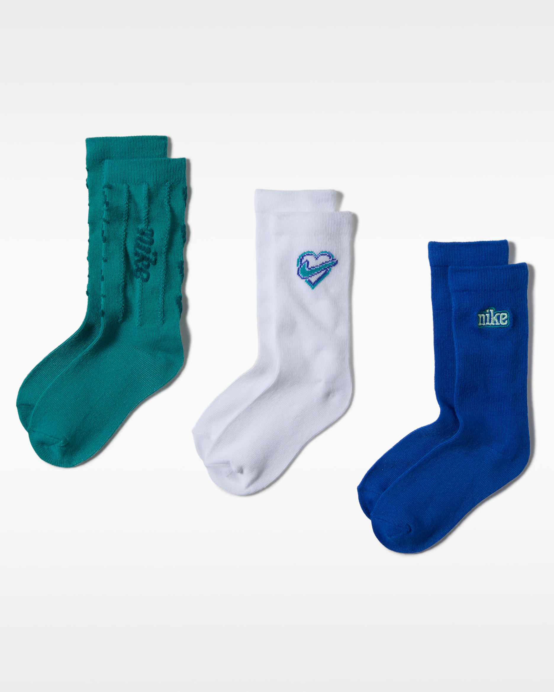 Nike Juxta-Girl Kids' Crew Socks (3 Pairs). Nike.com